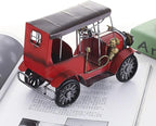 que Car Model, Vin Retro Car, Iron Crafts Desktop Ornament with Dte Ship, Metal or Home Bar,