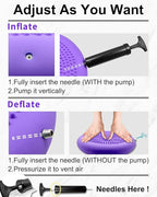 Tumaz Wobble Cushion - Wiggle Seat to Improve Sitting Posture & Stay Focused for Sensory Kids, Balance Disc to Core Strength & Flexible Seating [Extra Thick Balance Board, Pump Included Wobble Board]