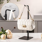 pickpiff Adjustable Purse Display Stands - Black Tabletop Display Holder for Handbags, Wreaths and Banners, for Home Closets, Retail Displays and Vendor Booths (1-Pack)