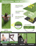 Yoga Starter Kit 12 in 1 - Yoga Set Include Yoga Mat, Foam Roller, 4 Resistance Bands, Yoga Blocks 2 Pack with Strap, 2 Peanut Massage Balls, Yoga kit and Sets for Beginners