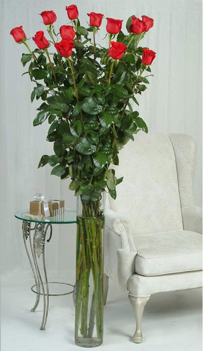 WGV Cylinder Vase, Diameter 5", Height 24", Clear Glass Floral Planter Container, Tall Centerpiece Arrangement for Wedding Party Event Home Office Decor, 1 Piece