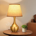Seealle Touch Table Lamp for Bedroom, 3-Way Dimmable Small Bedside Lamps for Night Stands with Wires, Gold Desk Lamp for Kids Room, Office, Living Room, End Table(LED Bulb Included)