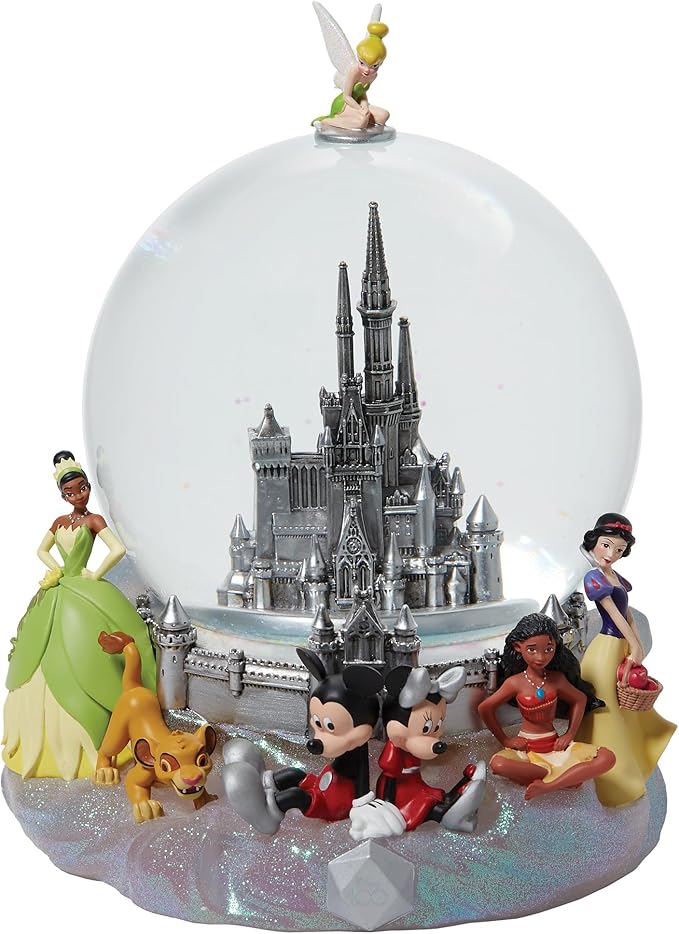 Enesco Disney Showcase 100 Years of Wonder Castle Limited Edition Water Globe Waterball, 8.87 Inch, Multicolor