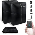 Travel Vacuum Bags with Pump 33L(21.65x15.75x5.91") Large Size IP67 Reusable Space Saver Compression Packing Storage Organizer Cube for Luggage CarryOn Suitcases & Backpack (2 Bag- BLACK)