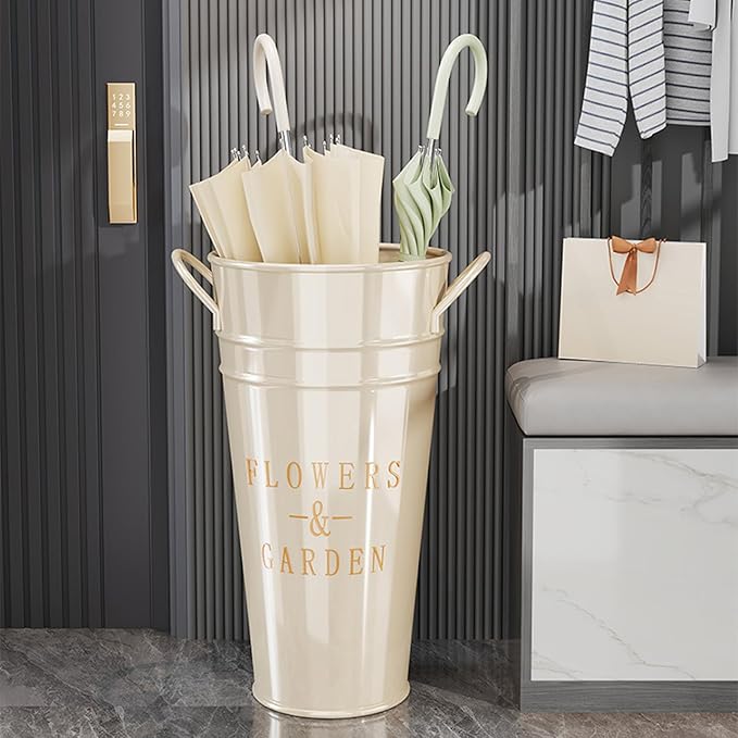 Pssopp Umbrella Holder Indoor, Space Saving Design Freestanding Umbrella Storage Bucket for Canes Walking Sticks Small Umbrellas
