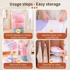 4 Pack Vacuum Storage Bags, Space Saver Bag Vacuum Seal Bags for Clothing Travel Moving Blankets Pillows Storage and Organization, Hand Pump Included(80 X 60 cm)