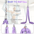 Aerial Silks Kit & Aerial Yoga Hammock - 11Yd Premium Fabric with Hardware - Easy Setup for Flying Yoga, Aerial Swing & Fitness - Supports Up to 14ft Rigging