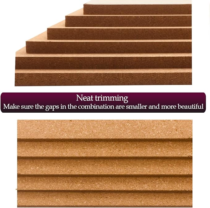 Cork Board Tiles 12"x12" - 1/2" Thick - 6 Pack Cork Tiles - Bulletin Board - Mini Wall (6pack) (6pack 30.5 * 30.5 * 1.2)
