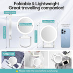 B Beauty Planet Magnifying Mirror with Light 30X, Double-Sided 1X/ 30X Magnifying Makeup Mirror with Tweezer, 2000mAh 3 Colour Modes with Adjustable Brightness,Foldable Travel Mirror(9" L x 7" W)