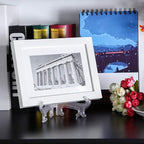 Boao 12 Pack Plastic Easel Stand Display Card Plate Stands Photo Holder Picture Frame Book or Other Items Easel for Weddings, Birthdays, Home Decoration, Tables(6 Inches,Clear)