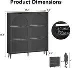 Shoe Cabinet for Entryway with 6 Flip Drawers, Slim Wooden Shoe Storage Organizer with Modern Fluted Pannel，Freestanding Narrow Hidden Shoe Rack for Hallway, Foyer, Living Room
