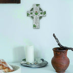 TALPGOD Celtic Cross Irish Blessing Wall Decor, Irish Wall Art for Home, Ireland Gifts, Catholic Cross, Green, 9.45 Inch x 7.48 Inch