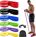 Zacro Resistance Bands, 6 Resistance Levels Pull Up Assistance Bands, Exercise Bands for Men&Women, Heavy Duty Resistance Band Set with Door Anchor, for Working Out, Muscle Training, Physical Therapy