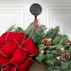 Haute Decor Attract Pinch-Free Magnetic Wreath Hanger (Brushed Nickel) - 1 Pack - for Metal Doors and Surfaces Around The Home, Office, School, Garage