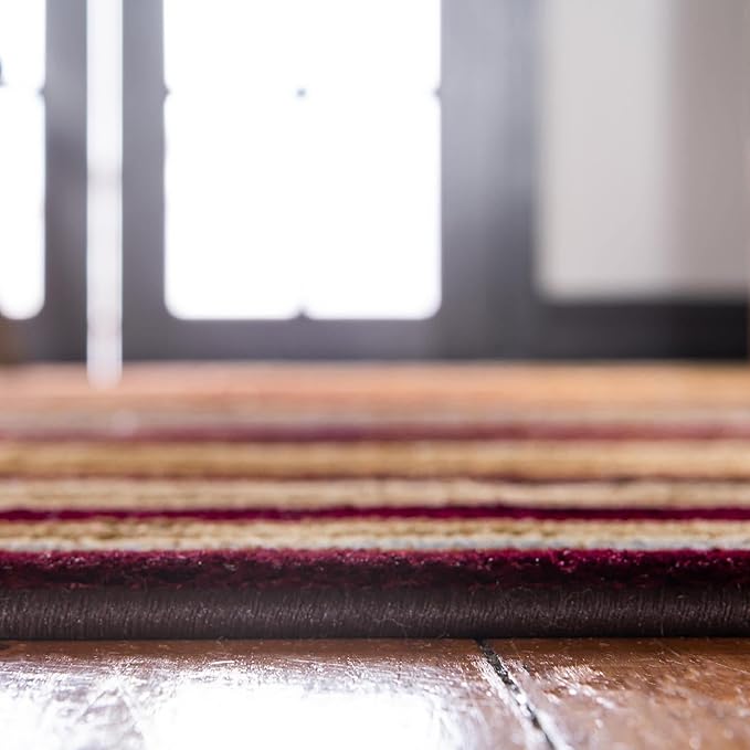 Unique Loom Barista Collection Area Rug - Icatu (5' 1" x 8' Rectangle Beige/Brown)