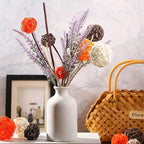 Patelai 36 Pcs Wicker Rattan Balls Decorative Balls for Vase Centerpiece Bowls Orbs Filler for Home Decor,4 Sizes(Bright Color,2.4'',2'',1.6'',1.2'')