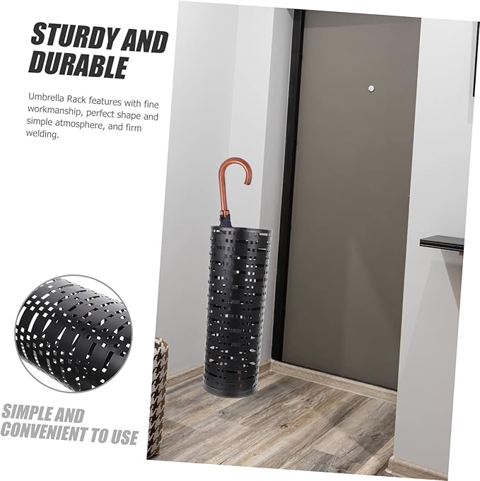 Healifty Stylish Iron Umbrella Holder Capacity Umbrella Storage Stand for Home Office and Entryway and Design for Housewarming