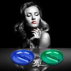 3Pcs Green Ashtray Sets, Ash Tray for Cigarettes and Cigar, Round Large Size Plastic Ashtrays, for Indoor Outdoor Home Office Patio Restaurant Bar Hotel Use (Set of 3 Green)