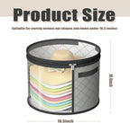STARGAZ Hat Boxes For Women Storage - This Oversized Clear Hat Storage Bag can hold 9 hats,suitable for cowboy hats,suitable for travel and daily hat organizer for closet(Gray and Black)