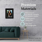 Creative Picture Frames 8.75 x 11.25 Magazine Frame with Full-Strength Glass, Holds Up To A 1/4" Thick Media with Installed Hangers for Easy Mounting, 11x14 Manhattan Black Frame with Black Mat
