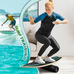 Sportneer Balance Board Upgrade – 8-in-1 Wooden Wobble Board with Roller, Rubber Ball & Half Ball, Balance Trainer for Adults, Core Strength & Physical Therapy Equipment 450 LBS
