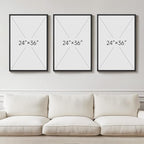 Large Framed Black and Beige Neutral Abstract Wall Art for Living Room, 3 Piece Modern Canvas Prints Paintings Artwork for Walls, Minimalist Lines Pictures for Hallway Stair Office Wall Decor 24x36 In