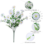 Ivydale 24 Bundles Artificial Flowers for Outdoors Spring Outside Decoration, Faux Silk Petunias White Fake Flowers Bluk Realistic UV Resistant Plants for Outdoor Planters Porch Patio Garden Yard Home