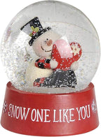 Blossom Bucket Snow One Like You Christmas Snow Globe with Snowman