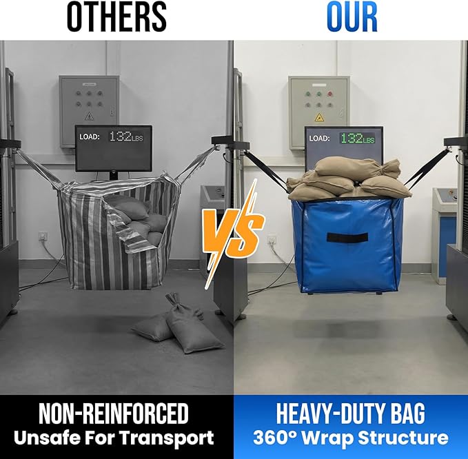 TAILI Extra Large Moving Bags, 4 Pack Blue Heavy Duty Totes For Storage with Visible Window, Wrap Around Handles, Storage Bags for Space Saving, Alternative to Moving Boxes
