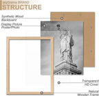 Natural Solid Wood 8.5x11 Picture Frame, Display 8.5 x 11 Inch Picture Poster Photo, Vertical & Horizontal Wall Hanging - 2 Pack/Natural/8.5"x11"