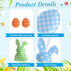 Jutom 108 Pcs Easter Egg Rabbit Ornaments Shamrock Felt Heart Hanging Ornaments Heart Shaped Clover Baubles Shamrock Egg Felt Decoration for Holiday Favor (Lovely)
