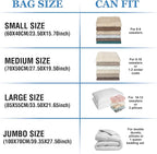 Vacuum Storage Bags with Electric Pump, Space Saver Vacuum Seal Bags with Pump, Sealer Compression for Clothes, Comforters, Blankets, Bedding, 15 Large