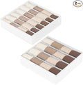 DIMJ Sock Organizer Drawer Organizer - Dresser Underwear Drawer Organizer for Storing Socks, Handkerchiefs, Ties, Belts, White