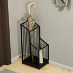 Umbrella Stand with Drip Tray, Black Indoor Umbrella Holder for Entryway, Hotel & Office Entrance, Minimalist Modern Home Decor, Durable & Space-Saving Umbrella Storage Rack