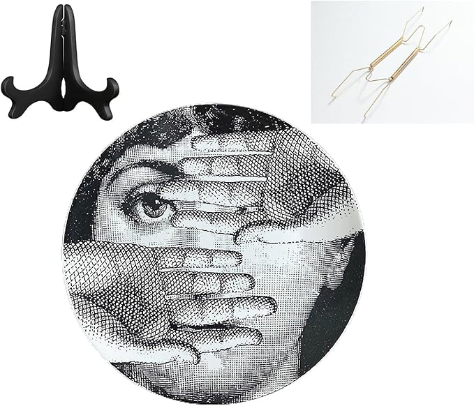 Beccalame Decorative Plates Handmade Ceramic Ornament for Home&Office Wall Decors (with Hanger) (F10)