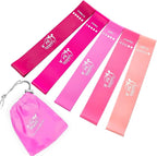 Fit Simplify Resistance Loop Exercise Bands with Instruction Guide and Carry Bag, Set of 5