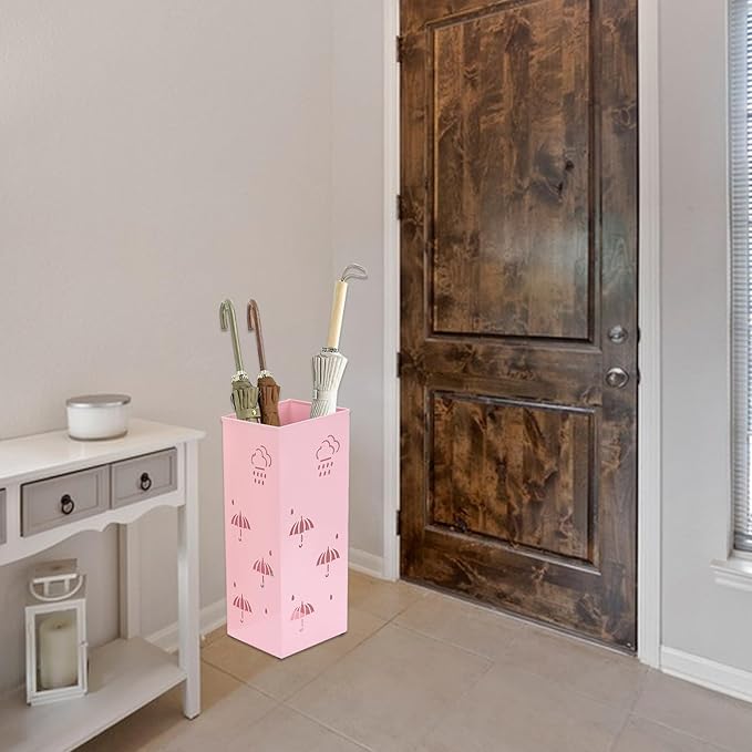 Stylish Space-Saving Umbrella Stand | Stainless Steel Entryway Umbrella Holder | Geometric Design for Long, Folding, and Walking Umbrellas