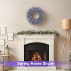 26 Inch Large Lavender Wreaths for Front Door Outside Summer Spring Wreaths for Front Door Floral Wreath All Season for Wedding Farmhouse Porch Wall Room Home Decor