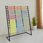 10 Tier Metal Scarf Organizer Holder, Freestanding Scarf Rack, Scarf Holder Organizer for Commercial Clothing Retail Store Towel Rack Ties Belt Pants Hanging (Black, 47.24 * 15.75 * 57.09in)