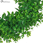 U'Artlines 17inch Front Door Wreaths Artificial Spring Summer Greenery Hanging Garland for Home Wedding Wall Window Decoration (17'inch Boxwood,1)