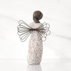 Willow Tree Remembrance (Darker Skin) Angel, Memories, Hold Each Safely in Your Heart, Carved with Symbols to Remind us of Loved Ones, Gift of Support and Sympathy, Sculpted Hand-Painted Figure
