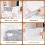 Vacuum Seal Bags for Clothing, 16 Pack Vacuum Storage Bags with Rechargeable Cordless Air Pump(4J+4L+4M+4S), Space Saver Bags for Clothes Blanket Duvets Pillows Comforters Travel