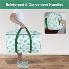 BALEINE 4-Pack Oversized Moving Bags with Reinforced Handles, Heavy-Duty Storage Tote for Clothes, Moving Supplies (Clover, 4-Pack)