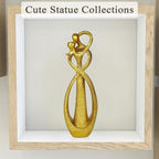 Trycooling Kissing Lovers Statue Abstract Sculpture Resin Statues for Home Decor Modern Home Office Desktop Shelf Bookshelf Decor (Gold, Small)