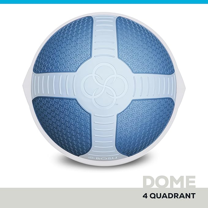 BOSU NexGen 25IN Home Fitness Exercise Gym Strength Flexibility Balance Trainer with Rubberized Non Skid Surface and Hand Air Pump
