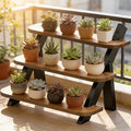 Perfume Stand for Men Women, 3 Tier Cologne Organizer, Display Shelf Stands for Dresser, Wooden Shelf Display Risers for Party, Makeup, Figures, Cupcake, Dessert