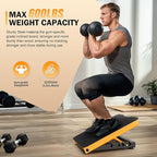 Steel Slant Board Calf Stretcher for Squat 600lbs Weight Capacity Adjustable Incline Balance Board for Relieving Plantar Fasciitis Achilles Tendonitis Muscle Injuries Home Gym or Commercial