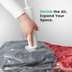 20 Pack Vacuum Storage Bags, Plastic Space Saver Seal Bags (4 Jumbo/4 Large/4 Medium/4 Small/4 Roll) Compression for Clothes, Mattress, Blankets and Bedding Storage, Hand Pump Included