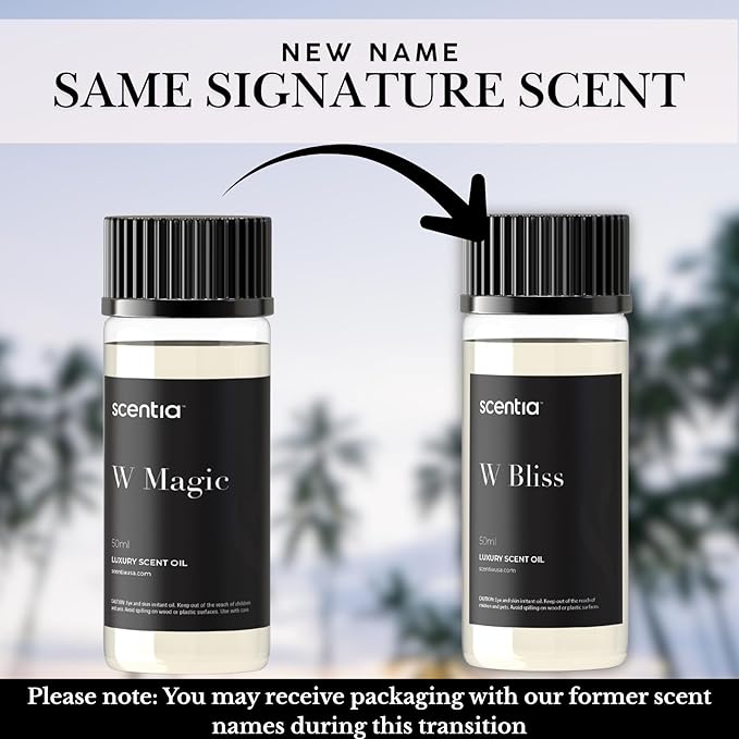 Scentia W Bliss Hotel Diffuser Oil Inspired by 5-Star Hotel - 50 mL 1.69 fl oz - Fragrance Oil Blend Bergamot, Lemongrass & Jasmine for Aromatherapy Diffusers Humidifiers - Thanksgiving & Holiday Gift