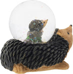 Elanze Designs Mommy and Baby Hedgehog Magical Whimsical Tabletop Dresser Nightstand Figurine Miniature 45MM Sturdy Polyresin Glitter Water Snow Globe Decoration